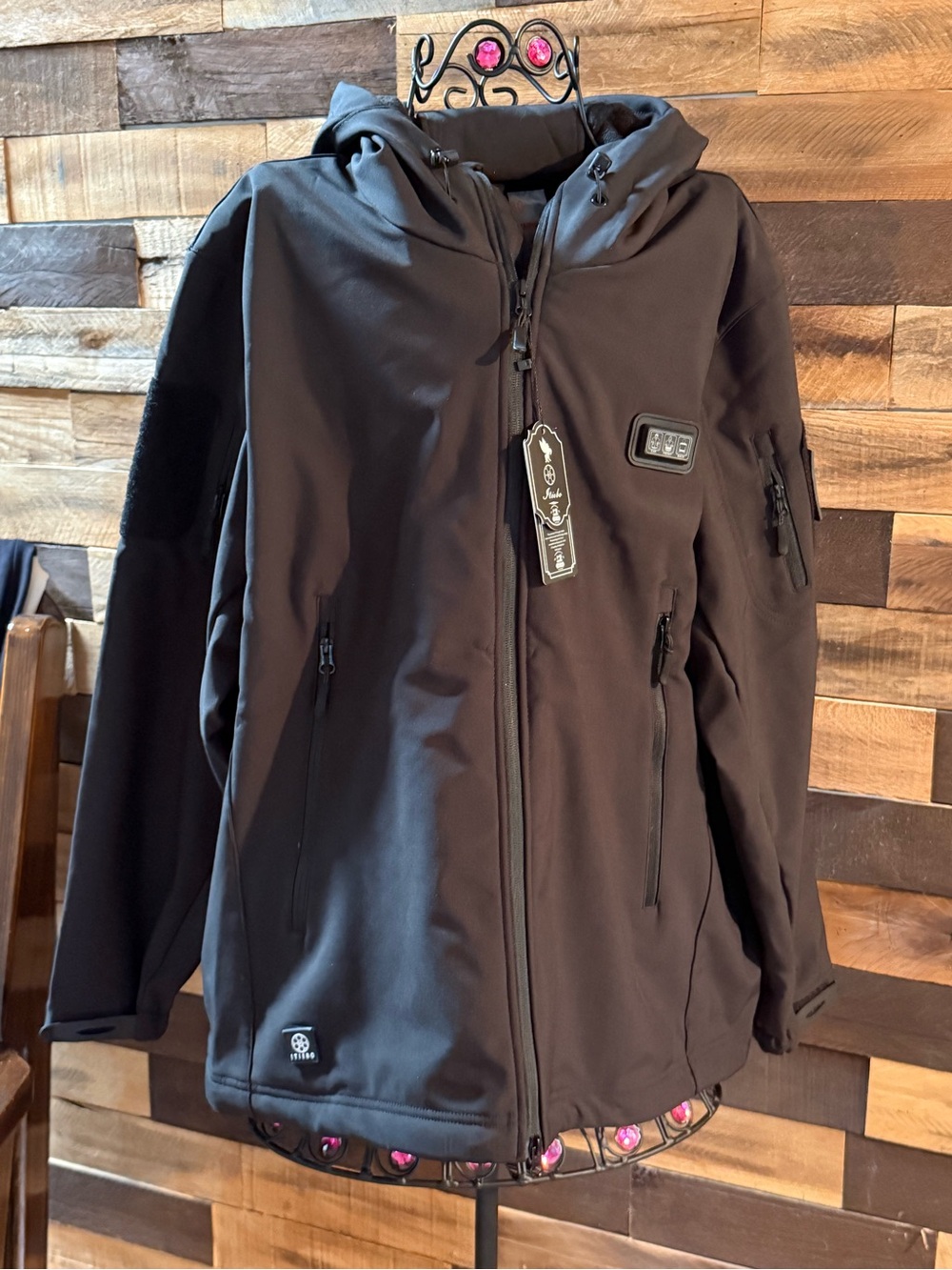 ITIEBO Women's Heated Softshell Jacket Black - NWT Size 2XL (No Battery)